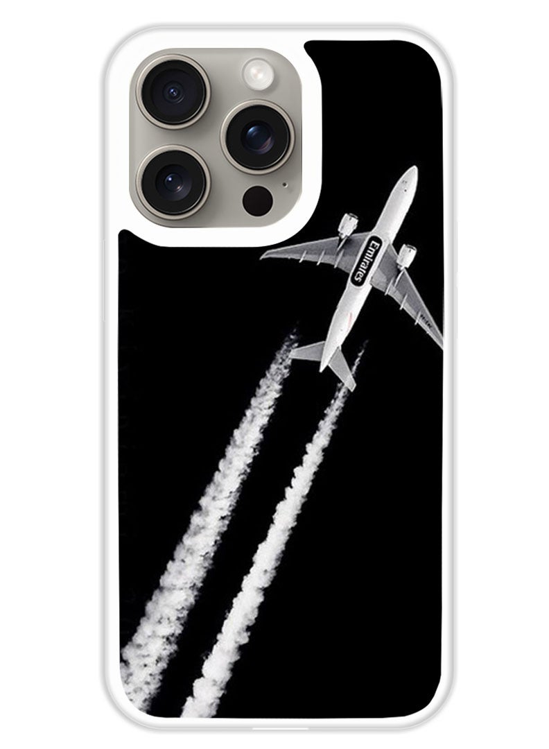 Theodor Protective Case Cover For APPLE IPHONE 15 Pro Max Plane (White Bumper) - Image 1