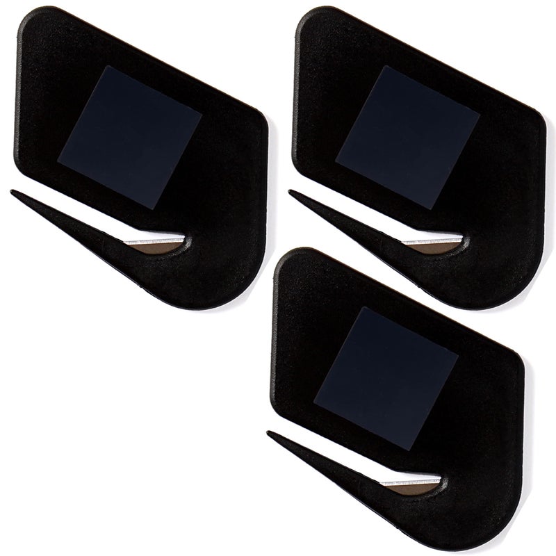 OZXTYO Magnetic Letter Openers Envelope,3 Pack,Envelope Opener Slitter,Mail Openers Blade with Magnet,Letter Opener for Women,Men,Office,Envelope Cutter (Black) - Image 1