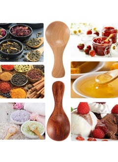 Oasisgalore 10 Pack Mini Wooden Salt Spoons, Short Handle for Jars, Spices, Condiments, Seasonings.  - Image 3