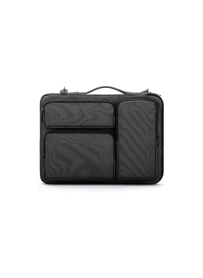CoolBELL 15.6in Laptop Bag Slim Briefcase Messenger Bag Water-Repellent Fabric Computer Case Laptop Carrying Bag with Handle Lightweight Business Bag Durable Shoulder Bag (Black) - Image 1