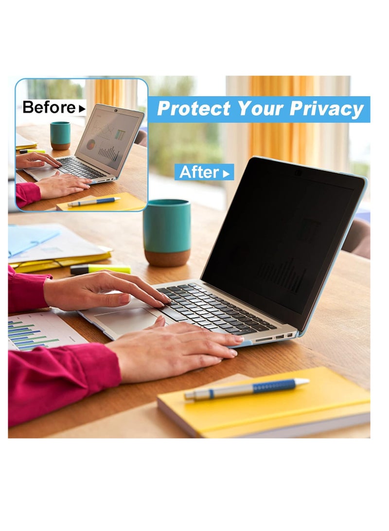 Removable 14 inch Laptop Privacy Screen Filter for 16:10 Ratio Monitor Anti-Glare & Privacy Filters for 14 Inch Anti Blue Light, Anti-Spy, Anti-Scratch, UV Blocking - Image 5