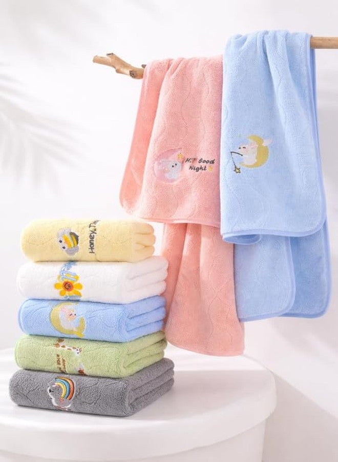 CLUZE Kids Microfiber Face & Hand Towel 35x75 cm | Ultra Soft, Highly Absorbent & Quick Dry | Skin Friendly Bath Towel for Boys & Girls | Lightweight Daily Use Towel (Pack of 2) - Image 1
