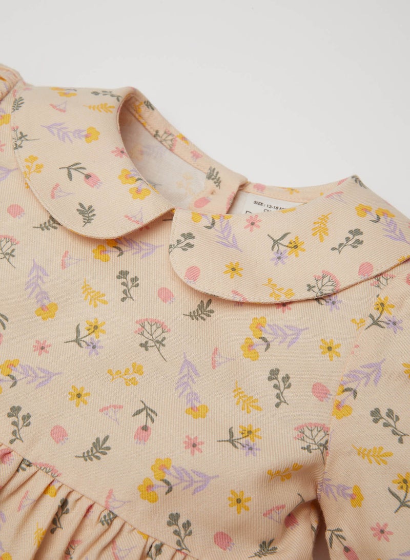 DeFacto Floral Peter Pan Dress - Image 3