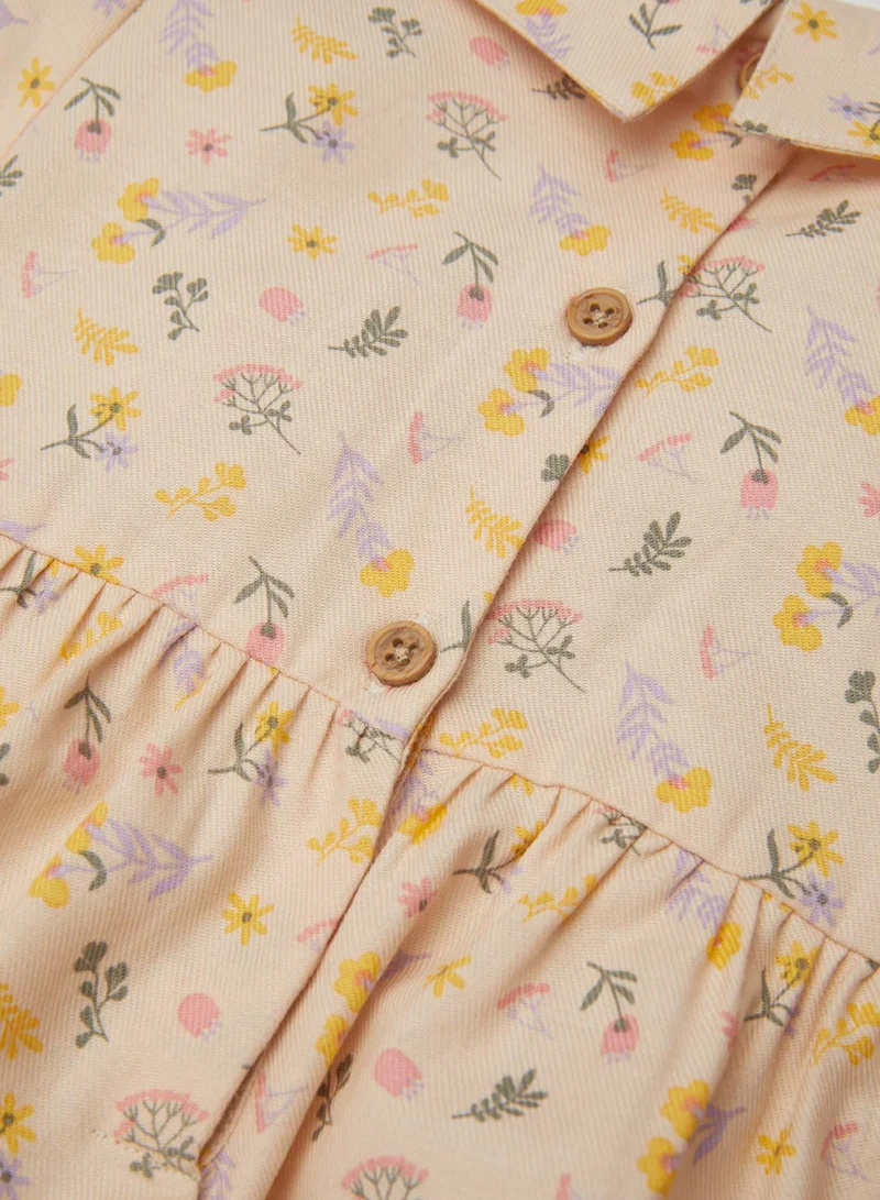 DeFacto Floral Peter Pan Dress