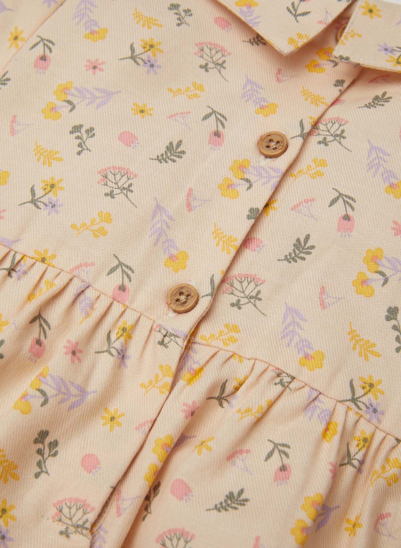 DeFacto Floral Peter Pan Dress - Image 4