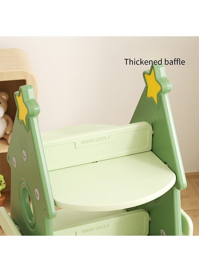 Beauenty Children Deluxe Toy Storage Organizer, Kids Storage Bins Toy Boxes,Toys Organizer Children's Toy Storage Rack, Toddler Storage Organizer, Toy Box Organizer，Kids 360 degree rotatable Toys Books Organizer（green） - Image 4