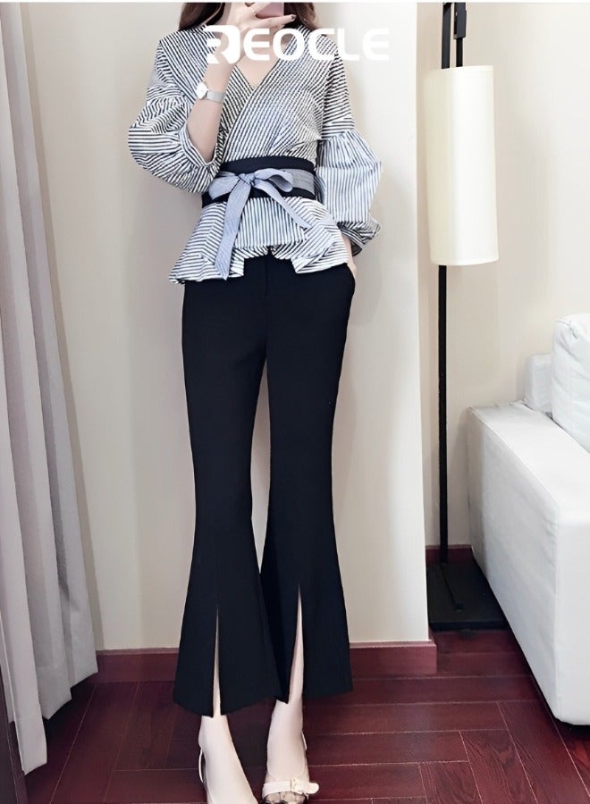 بدلة ربيعية وخريفية للنساء بنطلون أنيق ومناسب لتقل...