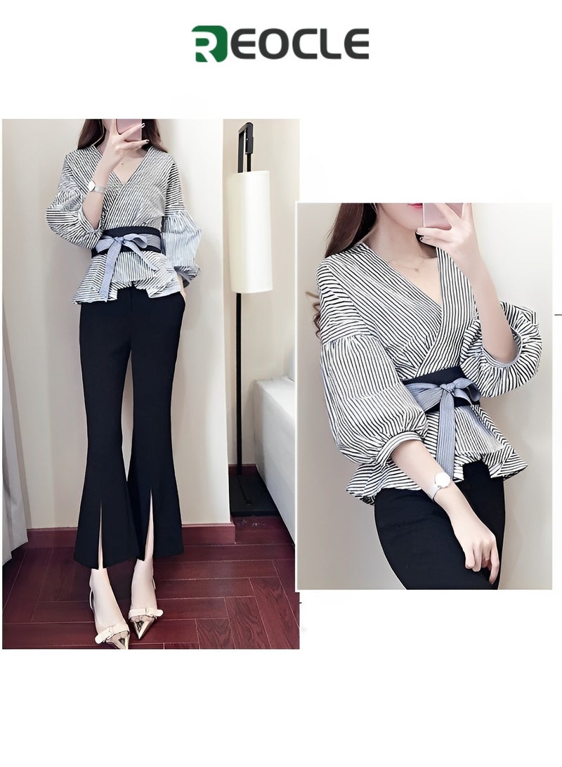 REOCLE Spring and Autumn Suit for Women Trousers Fashionable and Age-reducing Suit for Small People Making Taller and Slimmer Fashionable Suit - Image 5