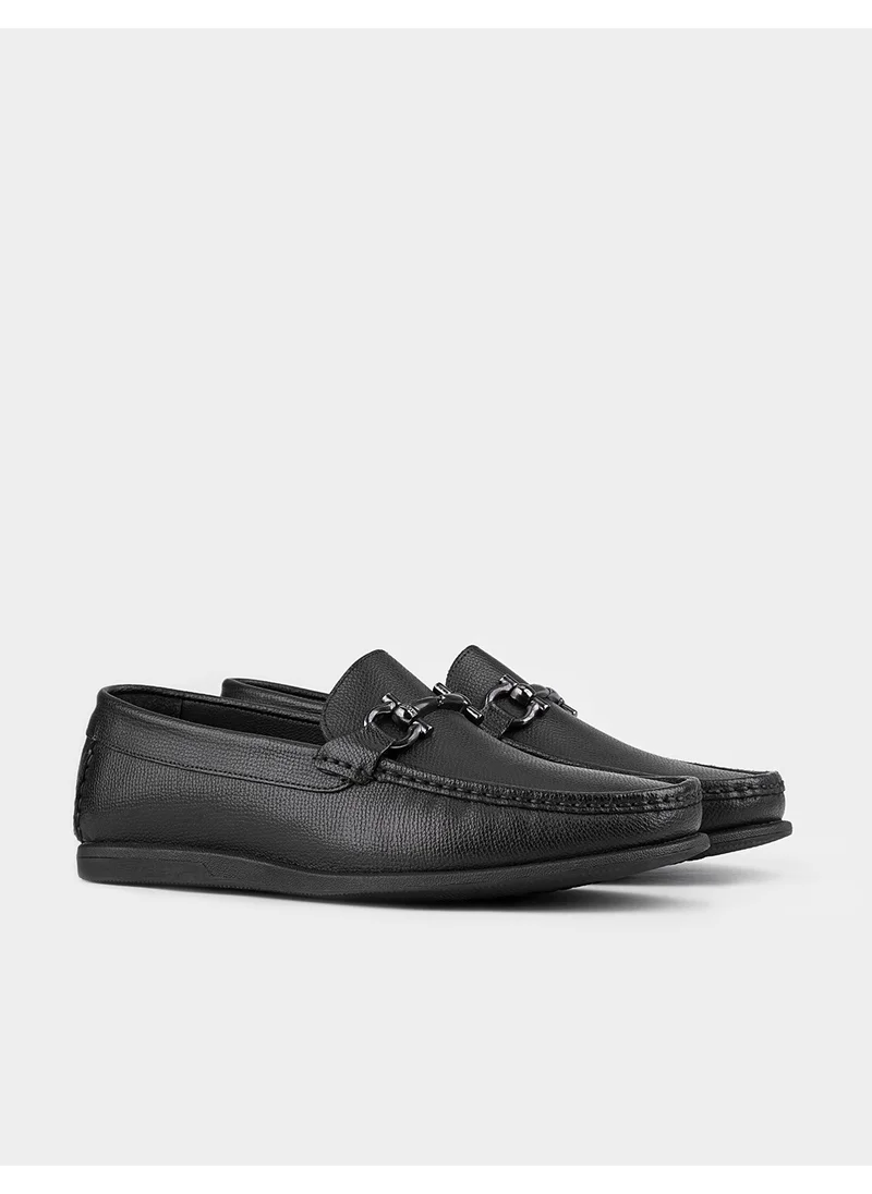 كاباني Leather Black Men's Loafer