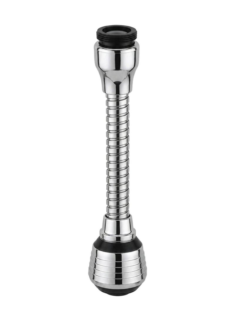 360 Degree Rotatable Water Saving Tap Aerator Water Faucet Bubbler Filter Aerator Silver - Image 1