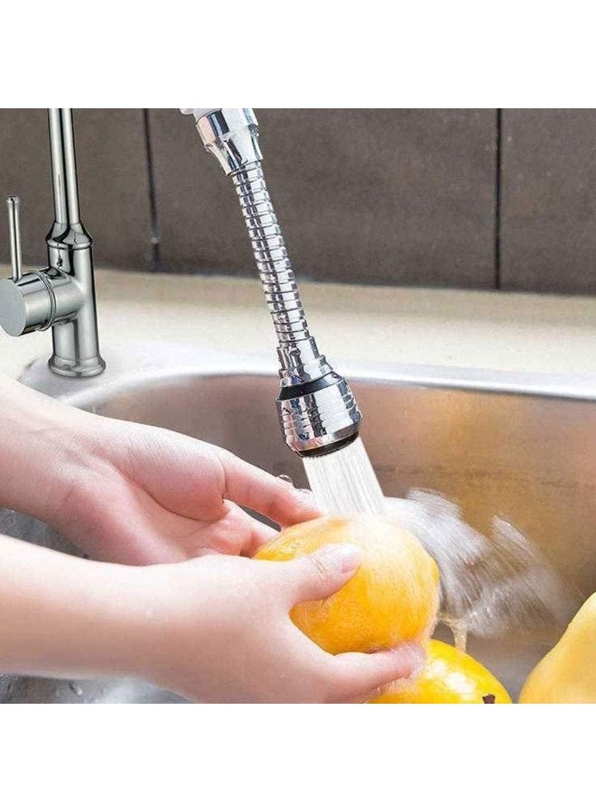 360 Degree Rotatable Water Saving Tap Aerator Water Faucet Bubbler Filter Aerator Silver - Image 2