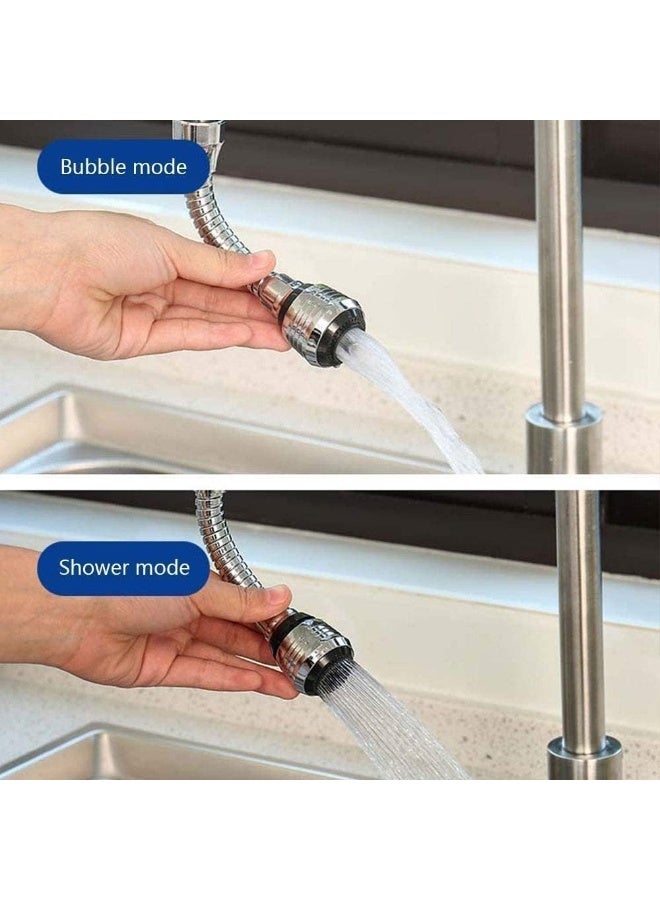 360 Degree Rotatable Water Saving Tap Aerator Water Faucet Bubbler Filter Aerator Silver - Image 4
