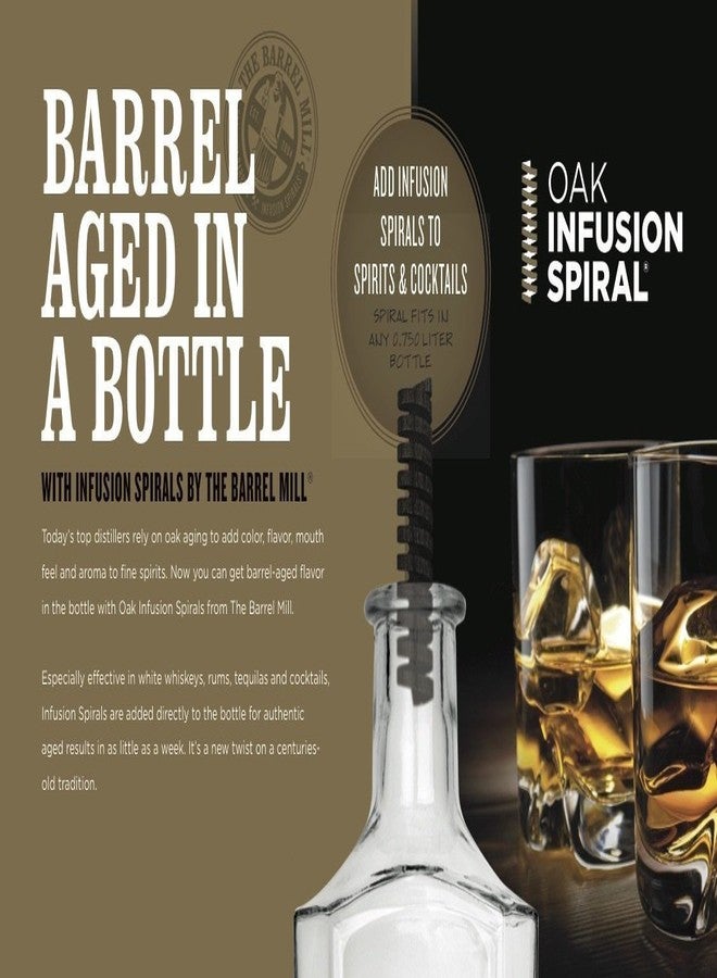 أوك إنفيوجن سبيرال عبوتان - مشروب ويسكي معتق في براميل داخل زجاجة، حلزوني الشكل مصنوع من خشب البلوط. قم بتعتيق الويسكي الخاص بك في براميل. - Image 5