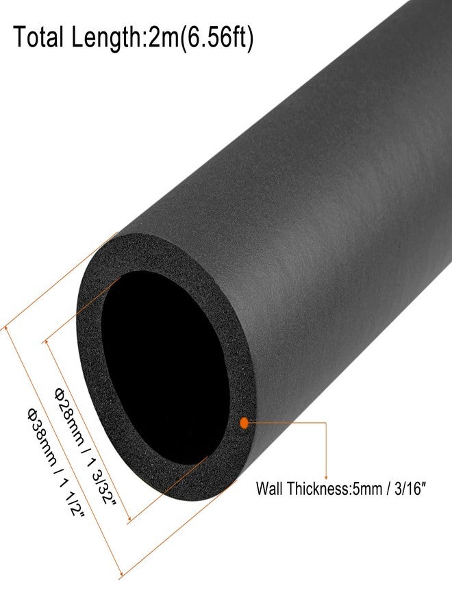 MECCANIXITY Foam Tubing, 28mm ID 38mm OD 2m Length Tube Covers for Handle Grip Support Pipe Insulation, Black - Image 3