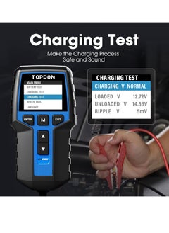 Topdon Topdon Car Battery 12V 24V Load, BT200 100-2000CCA Automotive Alternator  Digital Auto Battery Analyzer Charging Cranking System for Car Truck Motorcycle ATV SUV Boat Yacht  - Image 5