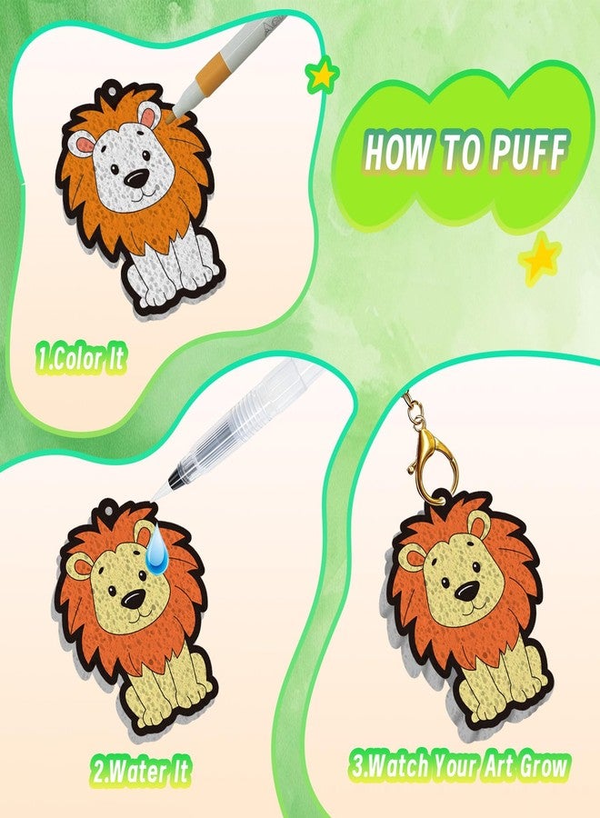 SOOVSY Magic Puff Sponge Craft Kit for Kids, Water-Activated Color & Expand Art Activity, Screen-Free Rainy Day Toy Gift for Girls Boys Ages 4-8 (Animals) - Image 3