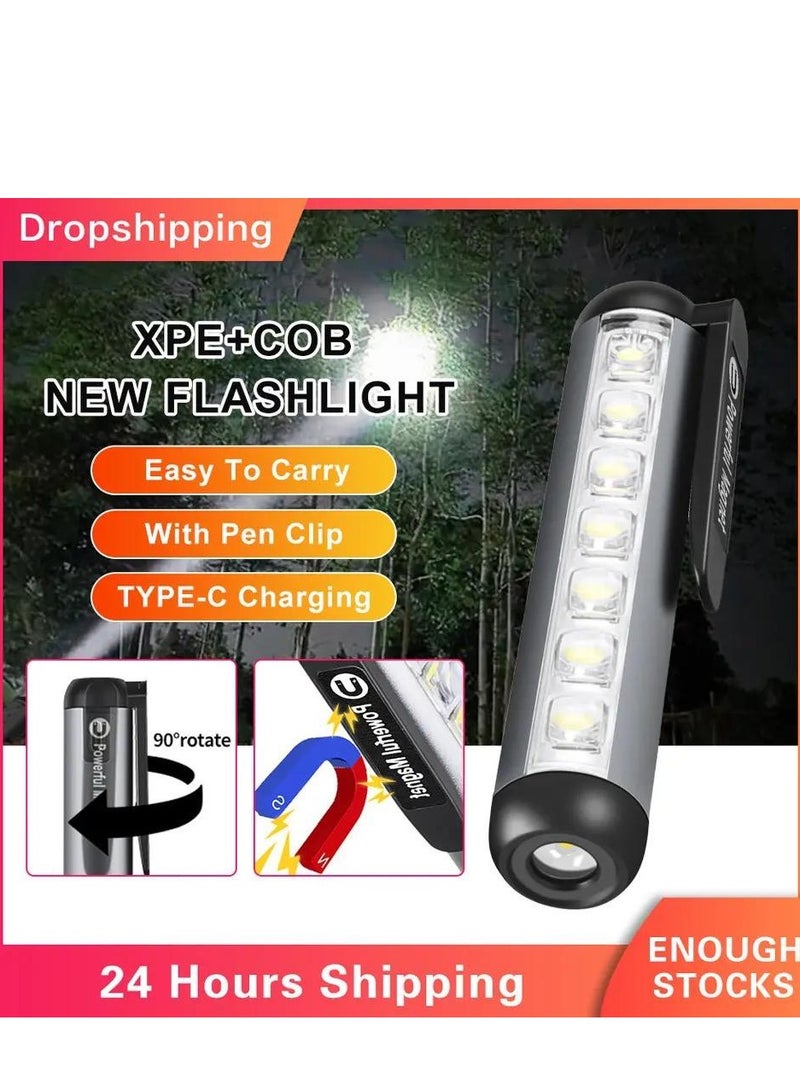 Portable LED Mini Flashlight Black - Image 2