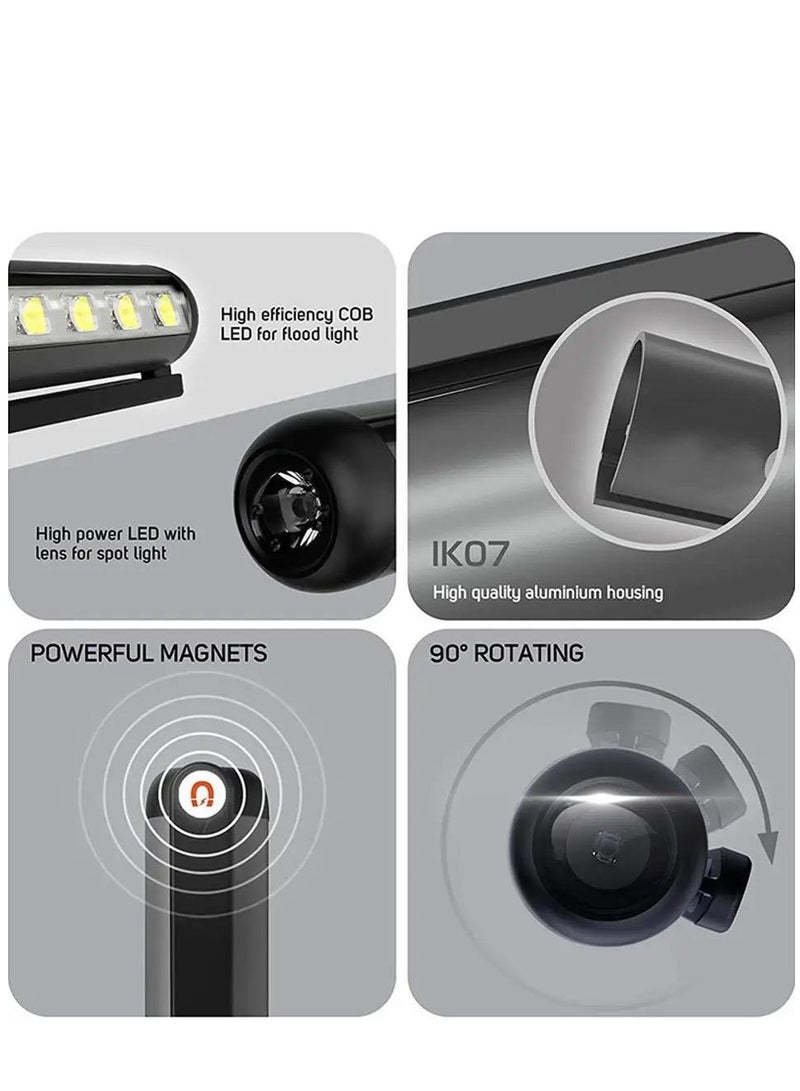 Portable LED Mini Flashlight Black - Image 3