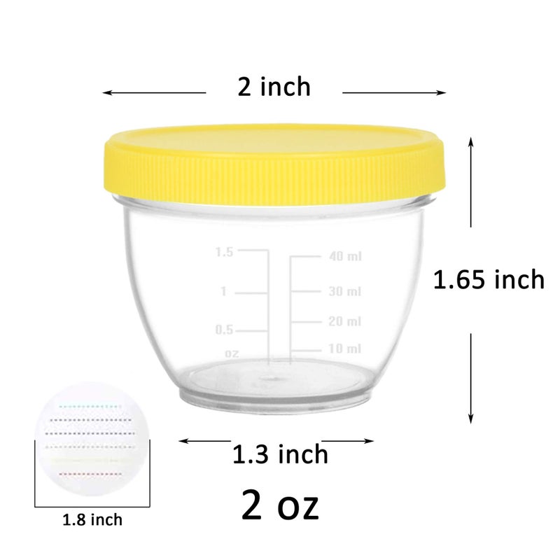 Youngever 18 Sets Baby Food Storage, 2 Ounce Baby Food Containers with Lids, 9 Pink Colors, with Lids Labels - Image 2