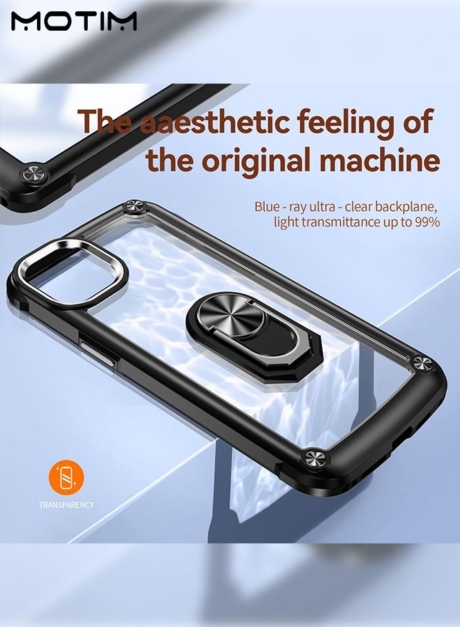 Motim iPhone 14/14 Plus Armor Case Cover with Kickstand Ring Holder, MlT Grade Full-Body Protection Kickstand Cover, Support Car Magnetic Function - Image 4