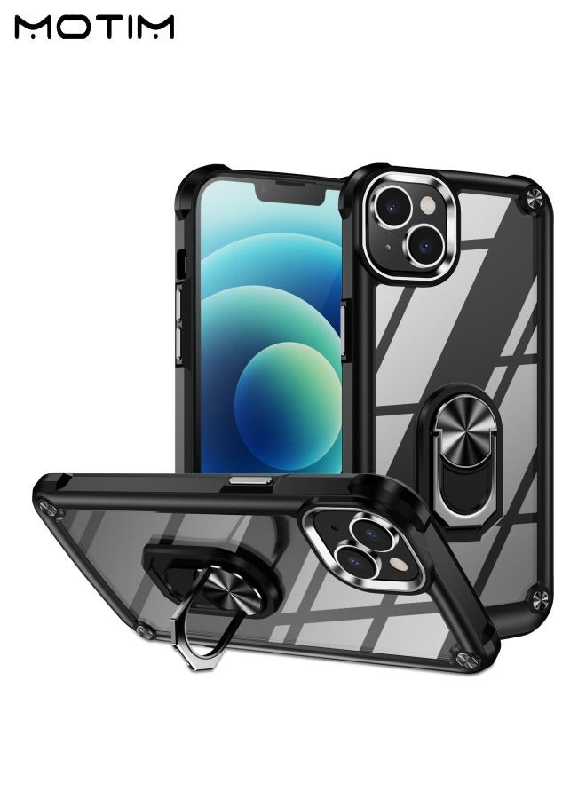 Motim iPhone 14/14 Plus Armor Case Cover with Kickstand Ring Holder, MlT Grade Full-Body Protection Kickstand Cover, Support Car Magnetic Function - Image 1