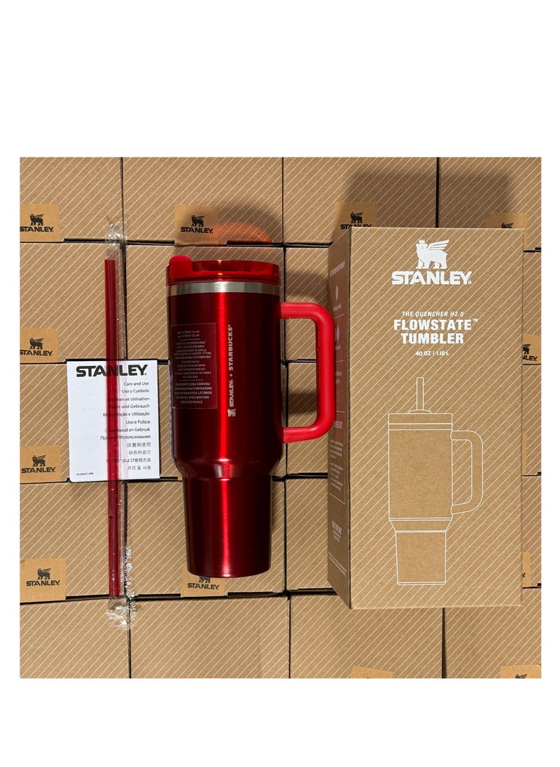 xozgdovg Quencher H2.0 Flowstate Stainless Steel Vacuum Insulated Tumbler with Lid and Straw for Water, Iced Tea or Coffee 