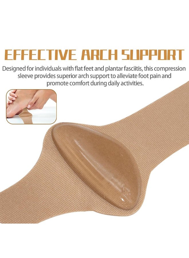 Flat Feet Support Compression Sleeves for Flat Feet, Adjustable Plantar Fasciitis Relief Copper Arch Support Sleeve for Foot Pain Relief - Image 2