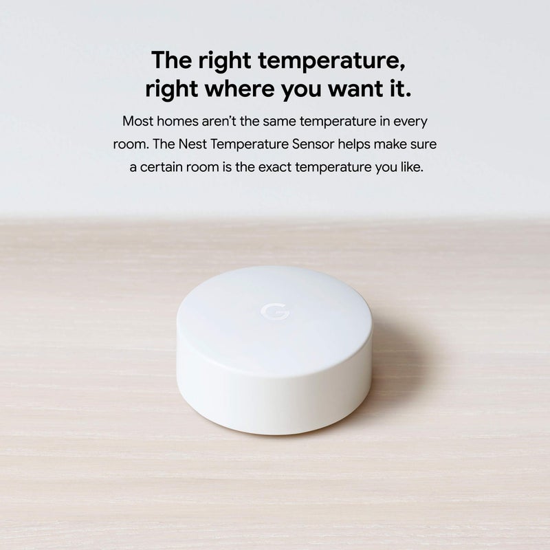 Google Nest Temperature Sensor 3 Count Pack - Nest Thermostat Sensor - Nest Sensor That Works with Nest Learning Thermostat and Nest Thermostat E - Smart Home - Image 3