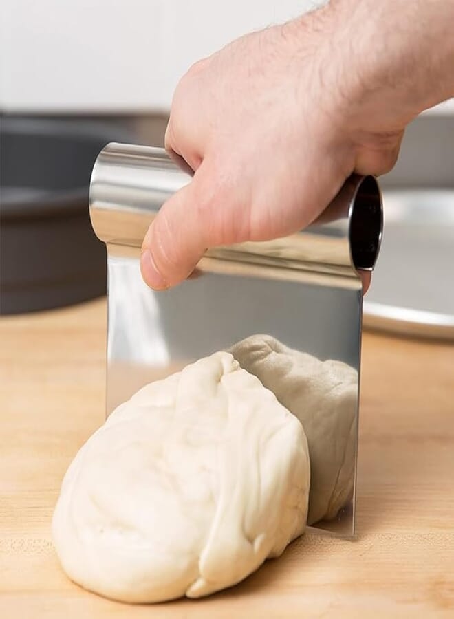 Fresh Stainless All Purpose Cutter Dough Cutter, Cream Straightener | Round Hand | Versatile Stainless Steel Dough Cutter for Baking Cake Cutting with Handle.