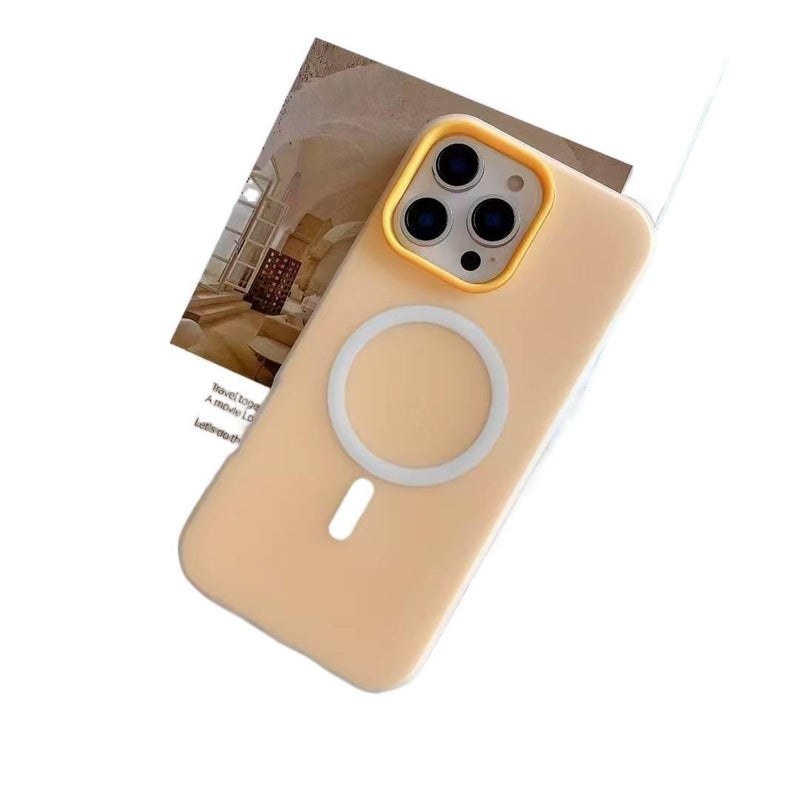 MS TPU MagSafe Case for iPhone 15 / 15 Plus / 15 Pro / 15 Pro Max with Drop Protection and Strong Magnetic plus Shockproof plus 2-in-1 Design in Yellow - Image 1