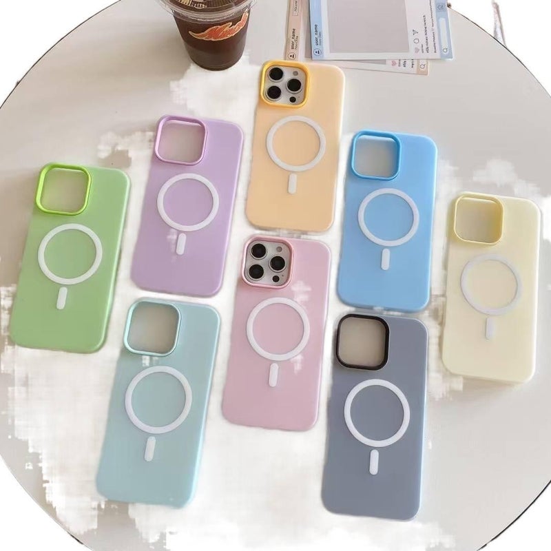 MS TPU MagSafe Case for iPhone 15 / 15 Plus / 15 Pro / 15 Pro Max with Drop Protection and Strong Magnetic plus Shockproof plus 2-in-1 Design in Yellow - Image 2