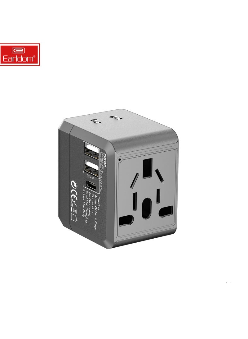 Earldom Universal Travel Adapter with Multiple Regional Power Socket Plugs - Image 1