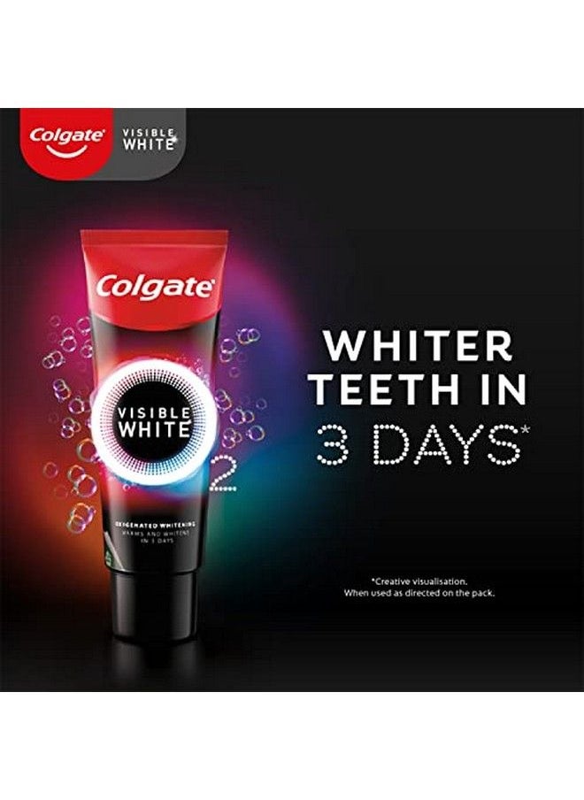 Colgate - Visible White O2 Teeth Whitening Toothpaste Peppermint Sparkle 50g Active Oxygen Technology Enamel Safe Teeth Whitening Product - Image 1