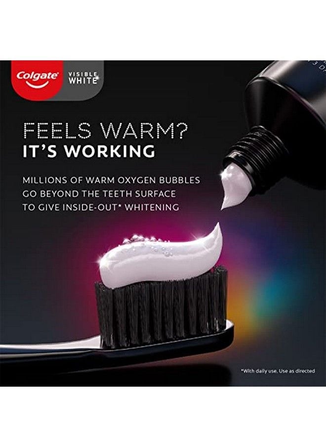 Colgate - Visible White O2 Teeth Whitening Toothpaste Peppermint Sparkle 50g Active Oxygen Technology Enamel Safe Teeth Whitening Product - Image 1