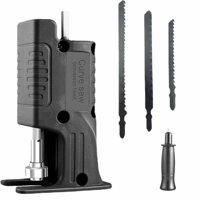 MLD مثقاب كهربائي MLD معدل إلى ملحقات منشار كهربائي منشار متردد محول أداة كهربائية من المثقاب إلى المناشير المتنقلة (النوع: منشار متردد | المادة: بلاستيك | قاطع خشب) AD-0253 - Image 1