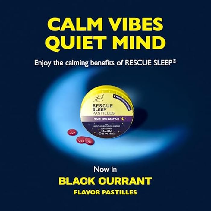 RESCUE Bach Sleep PASTILLES, Black Currant Flavor, Sleep Aid Lozenges, No Melatonin, Homeopathic, Flower Essences, 35 Count - Image 3