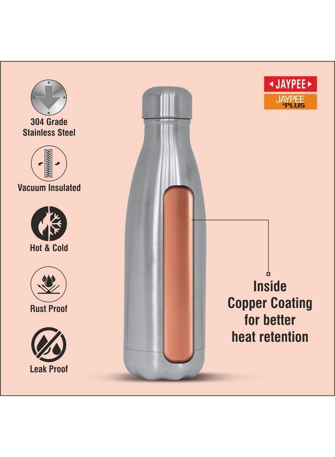 Jaypee Plus Alpha Vaccum Insulated Thermosteel 24 Hours Hot and Cold Water Flask Bottle for Office, Home, Gym Double Walled Leakproof, Rust Free Steel Bottle 1000 ml Flask, Metallic - Image 3