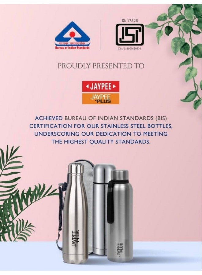 Jaypee Plus Alpha Vaccum Insulated Thermosteel 24 Hours Hot and Cold Water Flask Bottle for Office, Home, Gym Double Walled Leakproof, Rust Free Steel Bottle 1000 ml Flask, Metallic - Image 2