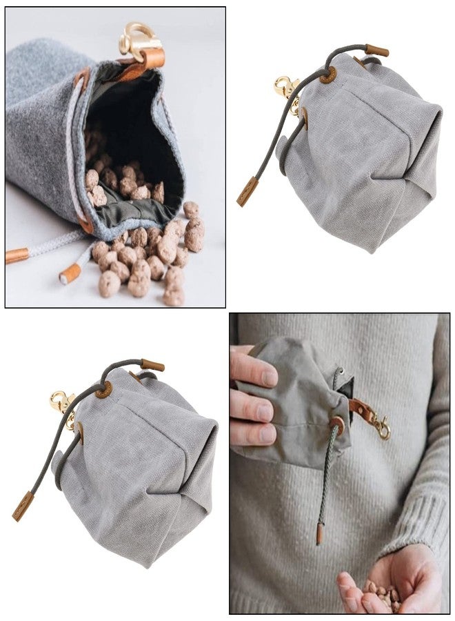 كريت آيديا حقيبة مكافآت الكلاب من كرييت آيديا، قابلة للتنظيف، حقيبة تدريب الكلاب مزودة بمشبك ورباط، حقيبة وجبات خفيفة للحيوانات الأليفة، لتخزين الطعام أثناء تدريب الكلاب والأنشطة الخارجية والمشي، لون رمادي - Image 3