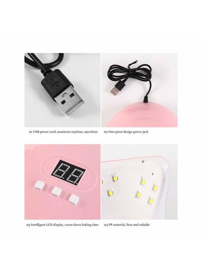 Arabest مجفف طلاء الأظافر الجل بقدرة 54 وات LED بالأشعة فوق البنفسجية، أداة آلة إضاءة للأظافر بالأشعة فوق البنفسجية  - Image 4