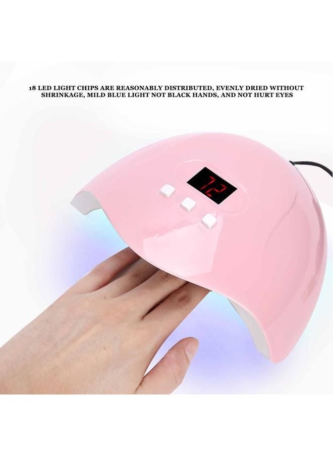 Arabest مجفف طلاء الأظافر الجل بقدرة 54 وات LED بالأشعة فوق البنفسجية، أداة آلة إضاءة للأظافر بالأشعة فوق البنفسجية  - Image 2