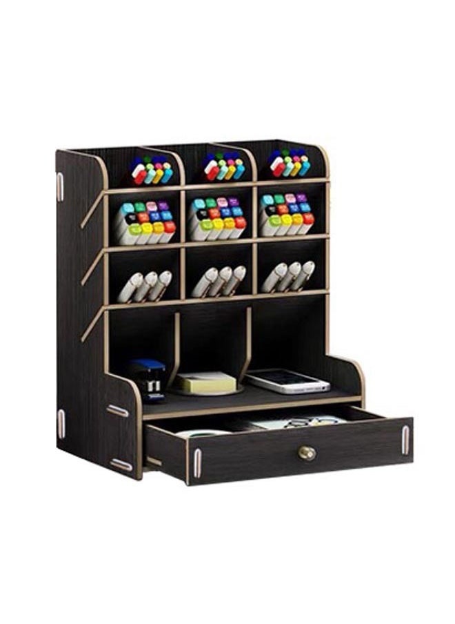 ZCM-HAPPY Wooden Pen Holder Storage Box  - Image 1