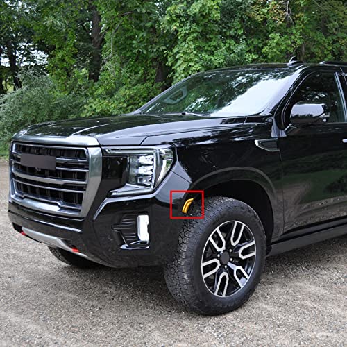 Mynoway Smoked Lens LED Side Marker Light Compatible with 2021-2024 Yukon/Tahoe/Yukon Denali/Yukon XL/Escalade/Suburban/Escalade ESV Driver Passenger Sidemarkers Lamp Orange Front Turn Singal Lights - Image 4