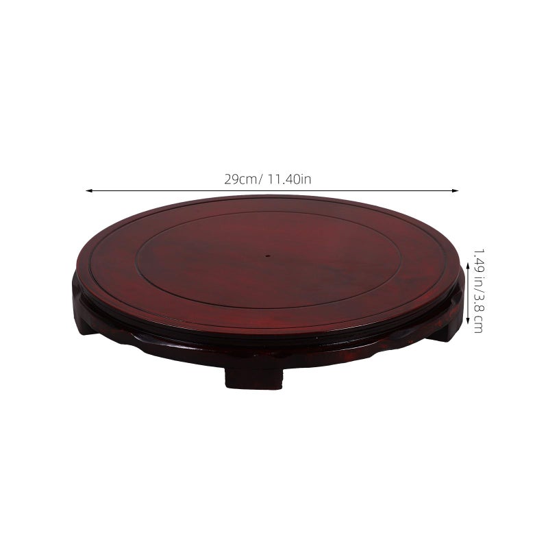 Black Rosewood Display Stand Pedestal Base for Vase Plant and Collectibles - Image 3