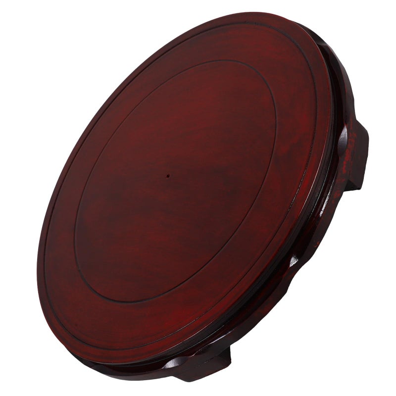Black Rosewood Display Stand Pedestal Base for Vase Plant and Collectibles - Image 2