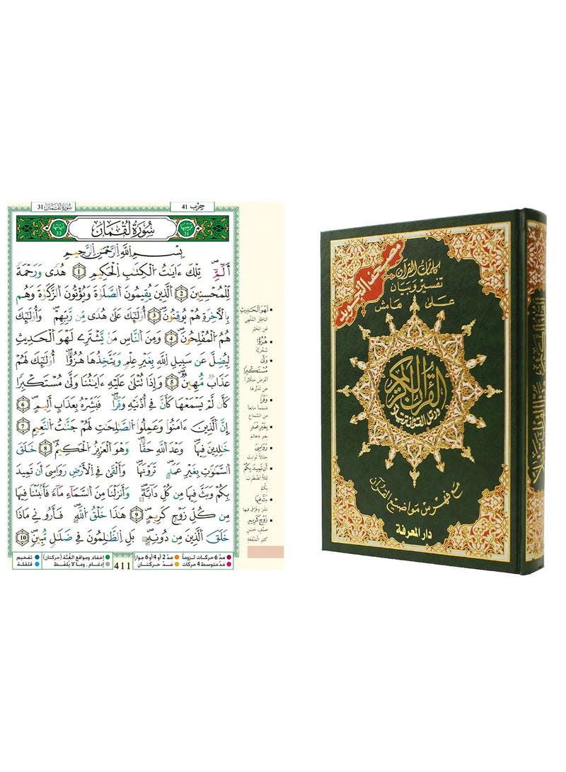 Tajweed Quran with flexi cover( with words meanings and topics index )  size 14/20 - Image 4