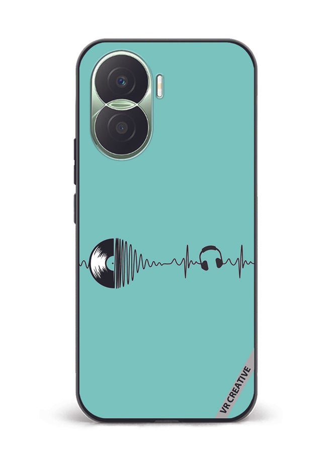 VR CREATIVE Protective Case Cover For Honor Play7T Pro Music Beats Design Multicolour - Image 1