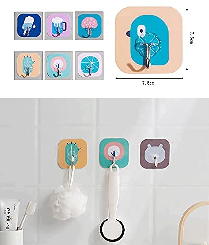 Smitex Smitex Self Adhesive Heavy Duty Hooks for Hanging Magic Stickers Wall Hangers Strong Sticker Sticky Home Kitchen Bathroom Key Hanger Frames Holder Multi Design Hook Size 85 cm x 75 cm 20  - Image 5