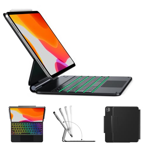 ORDA iPad Keyboard Case for Air 11 Inch (M3/2025,M2/2024) iPad Pro 11 Inch Case with Keyboard(4th/3rd/2rd/1st Gen) iPad Air 10.9" 5th/4th Gen,Magnetic Floating Cantilever Stand,Multi-Gestures Trackpad - Image 1