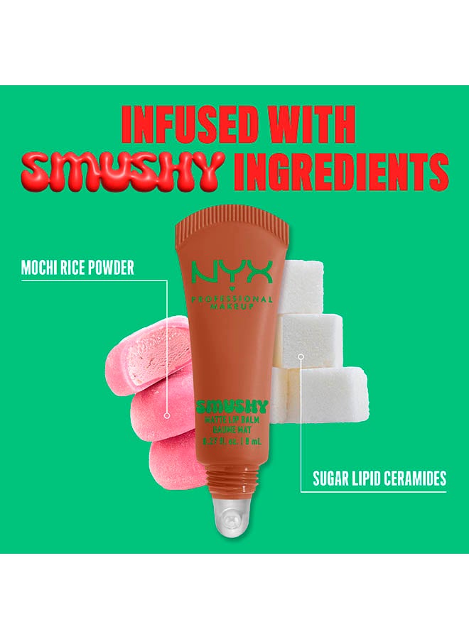 NYX PROFESSIONAL MAKEUP بلسم شفاه مات سمشي، لون ناعم منتشر، لمسة نهائية ماتة ابتسامة ناعمة - Image 5